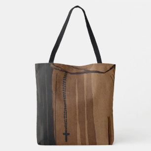 Tote Bag Deux côtés, Monk Kissing Nun et Croix Brown