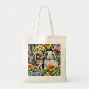 Tote Bag Deux lapins de lapin de lapin de petite lop