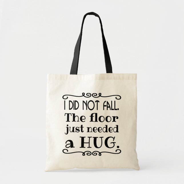 Tote Bag Devis amusant pour le carreau de plancher (Devant)
