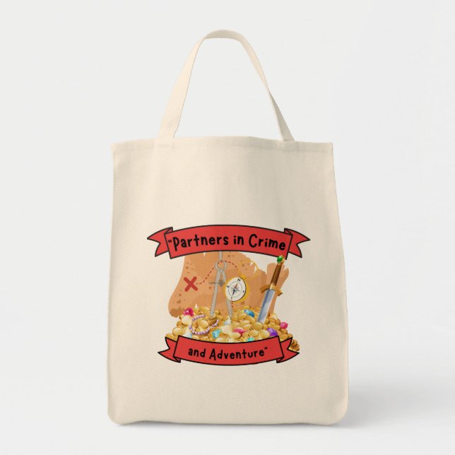 Tote Bag devis de carte pirate (Devant)