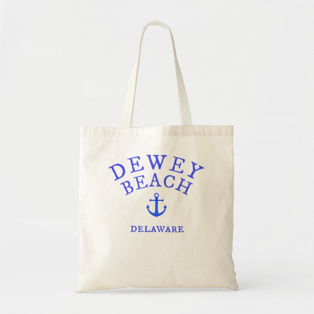 Tote Bag Dewey Beach, Delaware Sea Town Tee, Them Nautique (Devant)