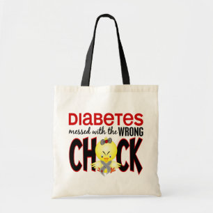 Tote Bag Diabète sali avec le poussin faux