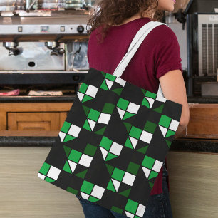 Tote Bag Diagonale verte
