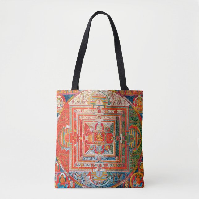 Tote Bag Diagramme cosmique Mandala pour la méditation (Devant)