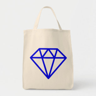 Tote Bag Diamant simple - Bleu