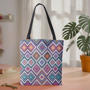 Tote Bag Diamants Géométriques