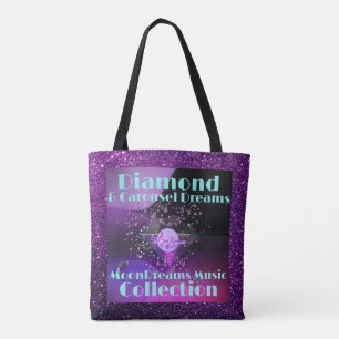 Tote Bag Diamond & Carousel Dreams Purple Faux Parties scin