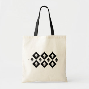 Tote Bag Diamond Fleur De Lis Pattern