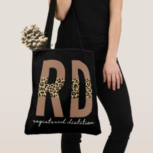 Tote Bag Diététiste enregistrée Cheetah imprimer Dons RD