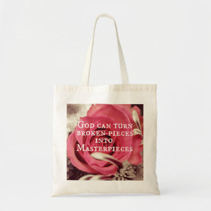 Tote Bag Dieu chrétien de citation peut tourner les