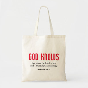 Tote Bag DIEU CONNAÎT Jérémie 29:11
