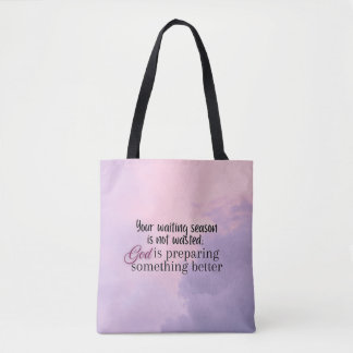 Tote Bag Dieu prépare.... Typographie chrétienne