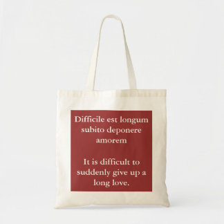 Tote Bag Difficile d'abandonner l'amour long - Citation de 