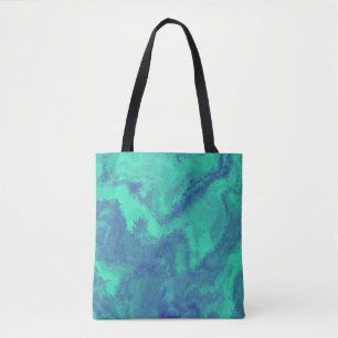 Tote Bag Diffusion Abstraite bleue verte