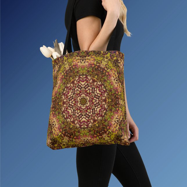 Tote Bag Digital Mandala jaune rouge et violet (Créateur téléchargé)