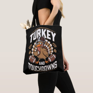 Tote Bag Dinde et touchées Football de Thanksgiving