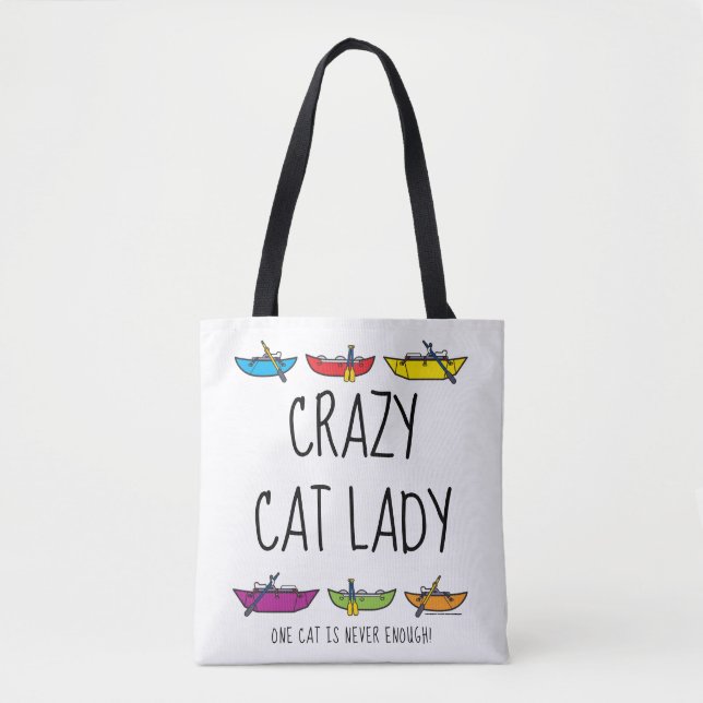 Tote Bag Dingue Cat Lady Rafers (Devant)