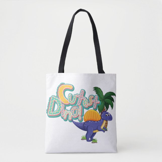 Tote Bag dino drôle (Devant)
