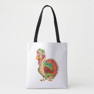 Tote Bag Dinosaur Thanksgiving Boys Turkey Saurus T rex Tur