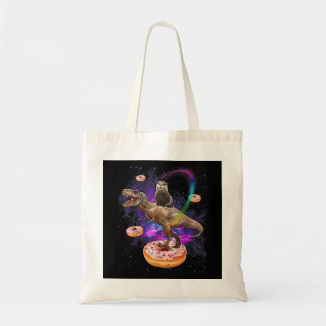 Tote Bag Dinosaure Dinosaure T-Rex Donuts (Devant)