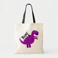 Dinosaure pourpre heureux mignon