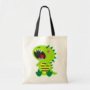 Tote Bag Dinosaure vert RAWR