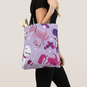 Tote Bag Dinosaures de l'espace, Dinosaures mignons, Étoile