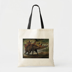 Tote Bag Dinosaures Vintage, Stégosaure, Queue avec des poi