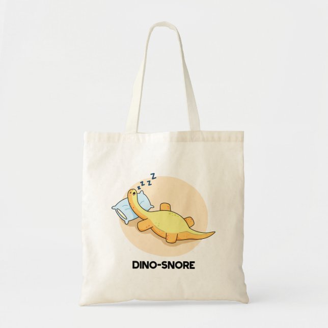 Tote Bag Dinosnore Dormir Dinosaure Pun (Devant)