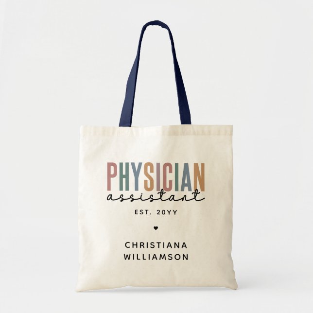 Tote Bag Diplôme d'adjoint de médecin PA personnalisé (Devant)
