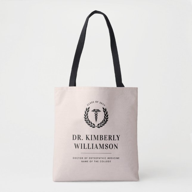 Tote Bag Diplôme d'études Médicales personnalisé (Devant)