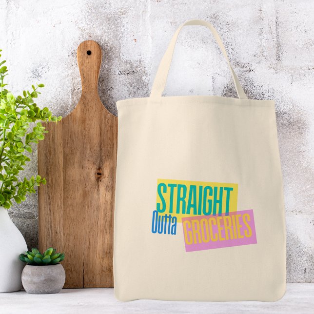 Tote Bag Directement en dehors des épiceries (Créateur téléchargé)