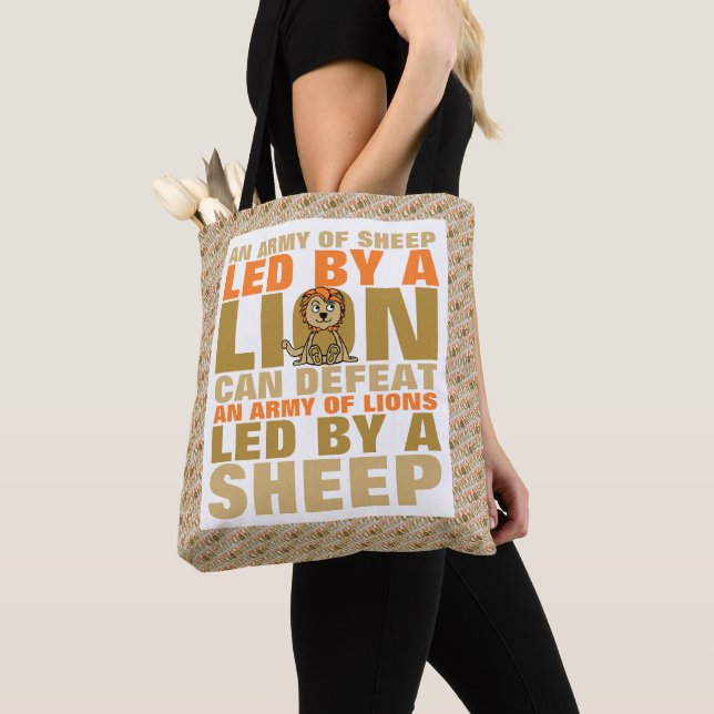 Tote Bag Dirigé Par Un Lion (De près)