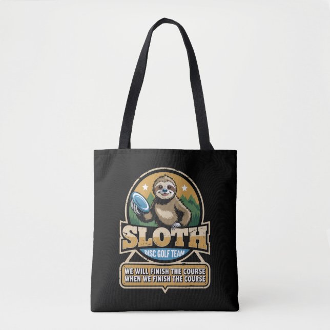 Tote Bag Disc Golfer Funny Sloth Disc Golf Player Golfer (Devant)