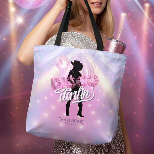 Tote Bag Disco Darlin' Équipe de la mariée Bride v2 ID928  (Créateur téléchargé)