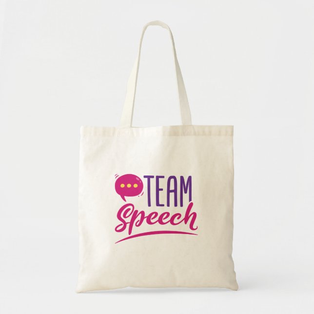 Tote Bag Discours d'équipe SLP Speechie Language Pathologis (Devant)