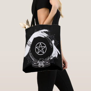 Tote Bag Diseur de bonne aventure mystique noir Boule de cr