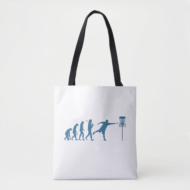Tote Bag Disk Golf Evolution - Un cadeau amusant pour Disk  (Devant)