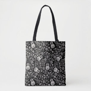 Tote Bag Disney Pixar Coco  Guitare et Motif Rose