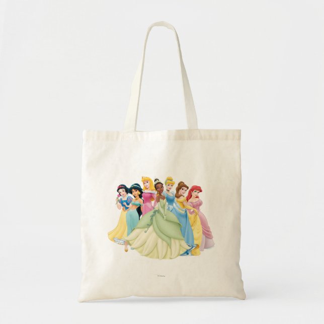Tote Bag Disney Princess | Aurora, Tiana, Cinderella Center (Devant)