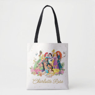 Tote Bag Disney Princess Floral personnalisé