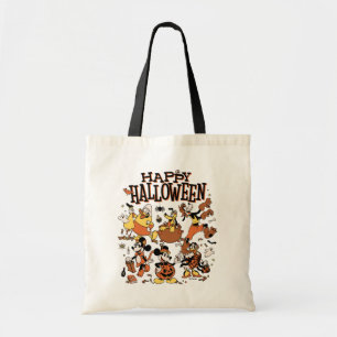 Tote Bag Disney Vintage Mickey et ses amis Joyeux Halloween