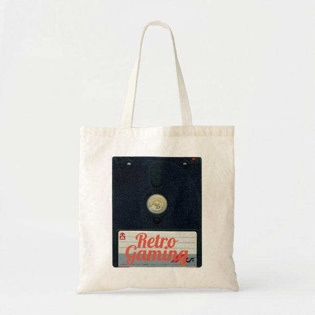 Tote Bag Disquette de jeu rétroactive personnalisée 3 pouce (Devant)