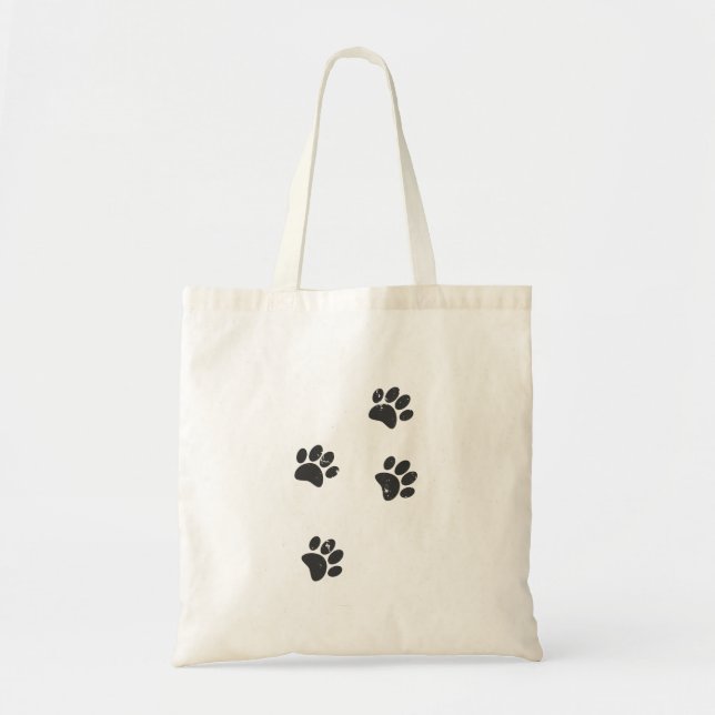 Tote Bag Distresse Chien Paw Traces (Devant)