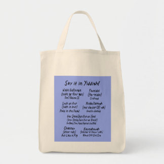 Tote Bag Dites-le dans le bleu Yiddish