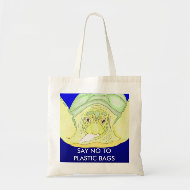 TOTE BAG DITES NON AUX SACHETS EN PLASTIQUE (Devant)