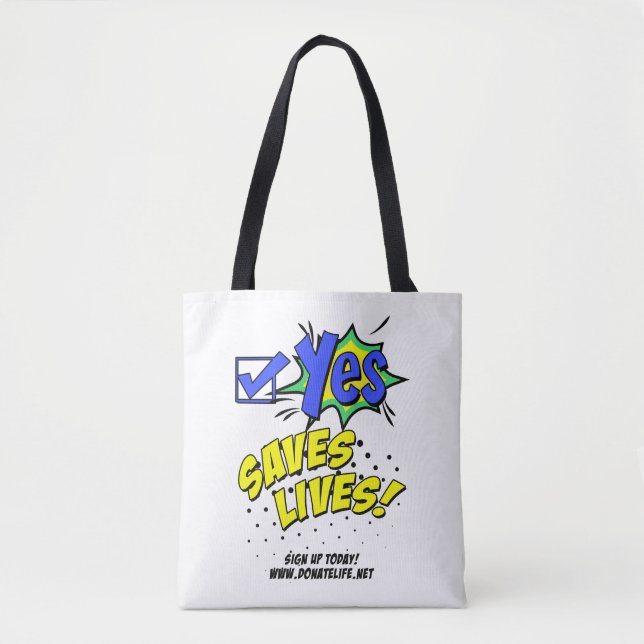 Tote Bag Dites OUI au don d'organes (Devant)