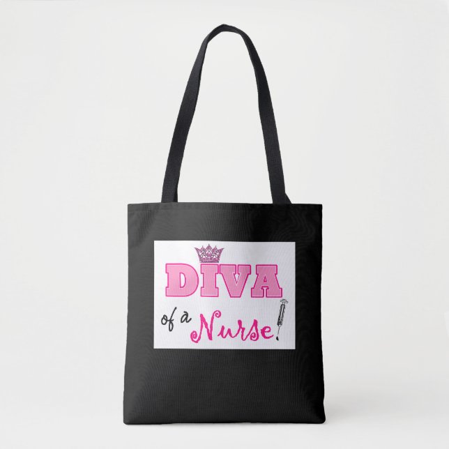 Tote Bag Diva d'une infirmière (Devant)