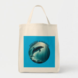 Tote Bag Dive Deep Live Dolphin gratuit