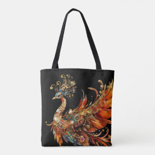 Tote Bag divertissement cirque paon vintage carnaval